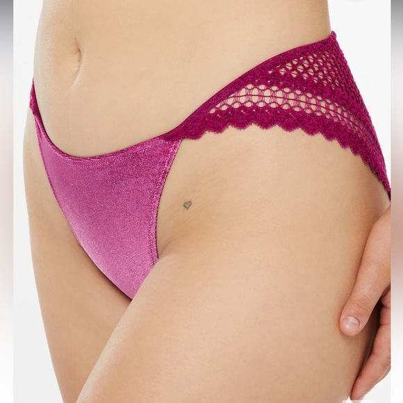 Savage X Fenty Purple Heat Velvet Vixen Cheeky Panty - Picture 4 of 12